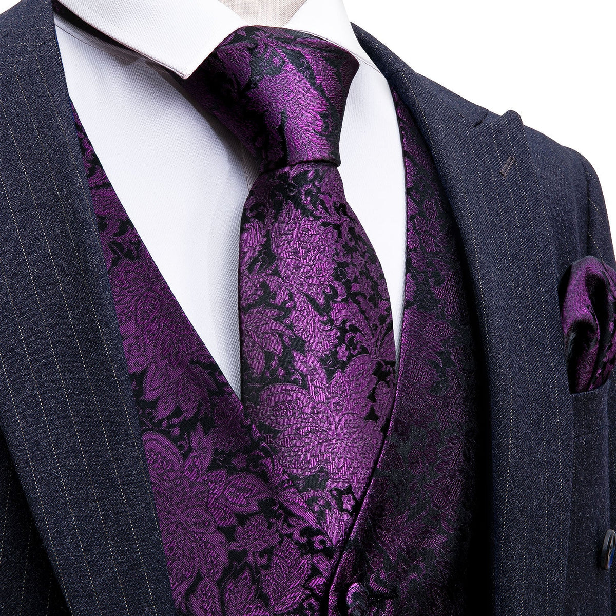 Purple Floral Vest Set – Sophisticated Gentlemen