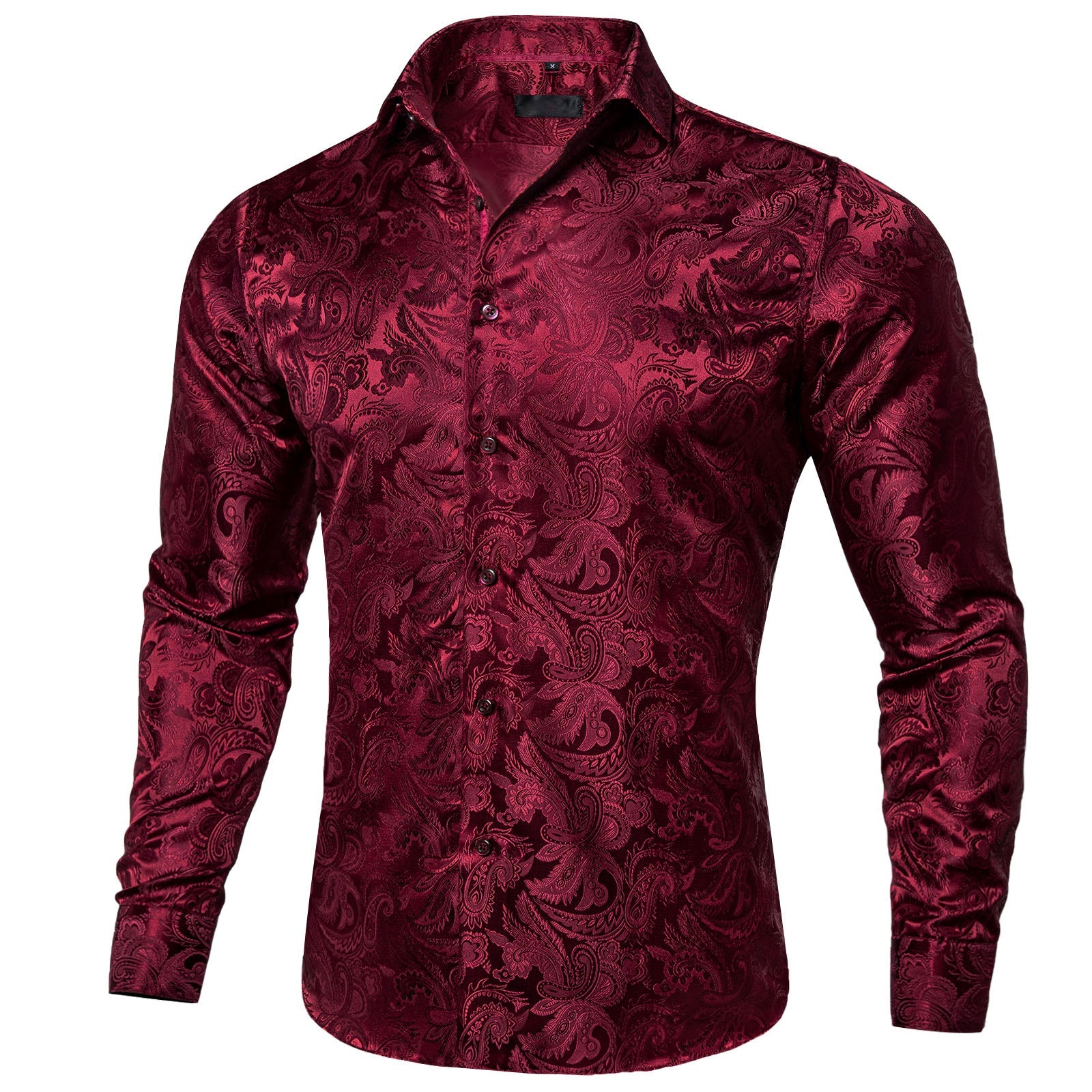 Red Paisley Silk Dress Shirt – Sophisticated Gentlemen