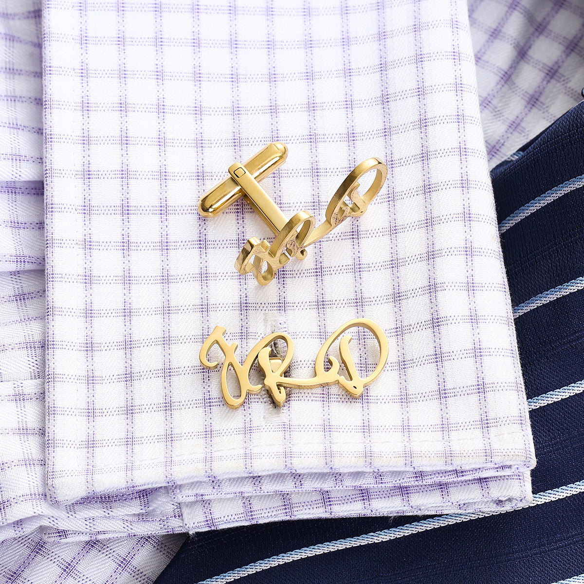 Personalized Initial cufflinks for men – The Jewel Closet Store