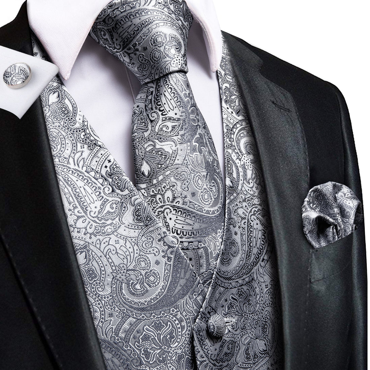 Silver Gray Vest Set – Sophisticated Gentlemen