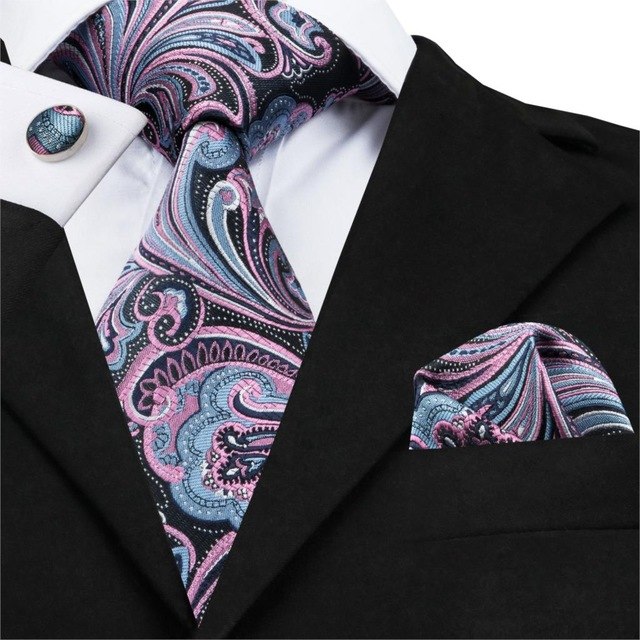 Colorless Richmond Tie, Pocket Square and Cufflinks Set – Sophisticated ...