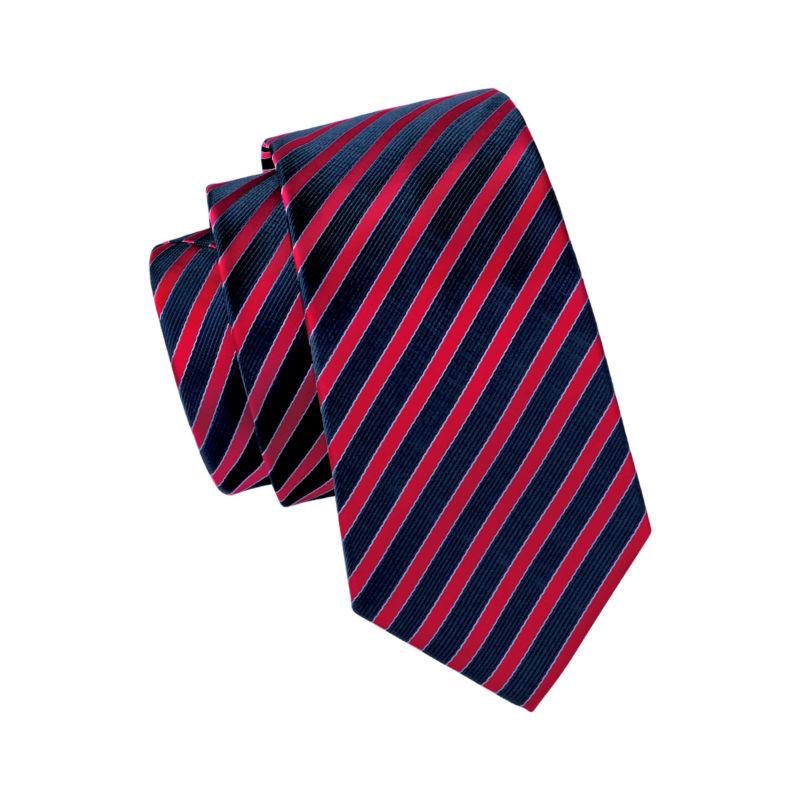 Red and Dark Blue Tie, Pocket Square and Cufflinks – Sophisticated ...