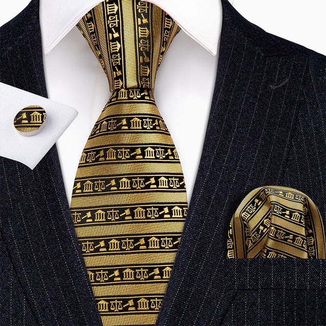 Greek Mythology Tie, Pocket Square and Cufflinks